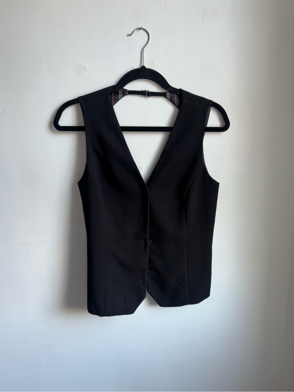 Mauve Black open back vest